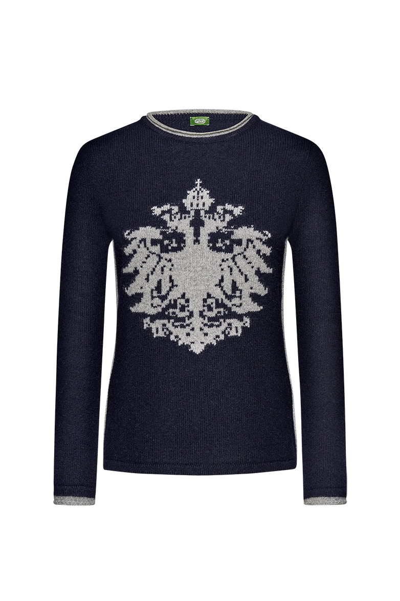 g-ssl-doppeladler-pullover-blau-aus-schurwolle-kaschmir image 1