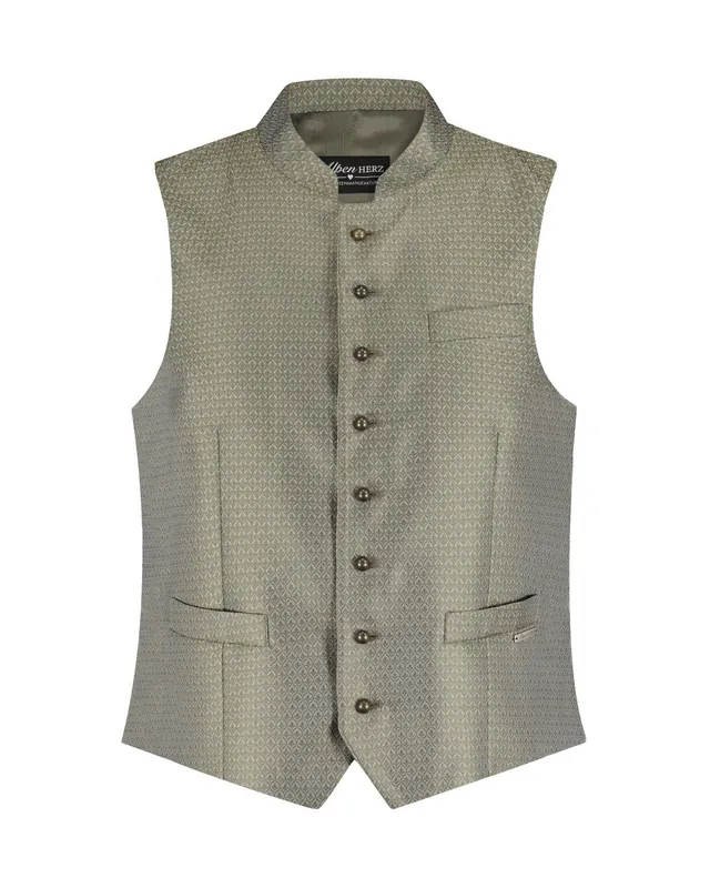 alpenherz-weste-moritz-oliv-jacquard-herren-trachtenweste image 1