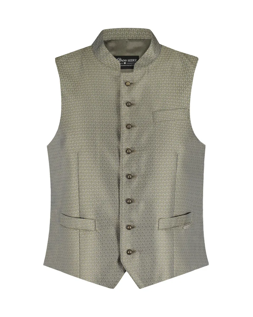 alpenherz-weste-moritz-oliv-jacquard-herren-trachtenweste image 1