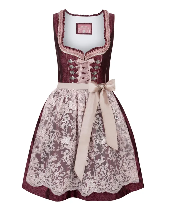 stockerpoint-dirndl-rosalinde-jacquard-dirndl-bordeaux image 1
