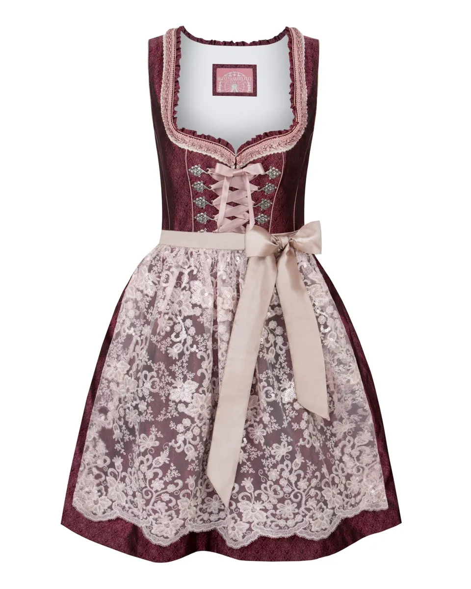 stockerpoint-dirndl-rosalinde-jacquard-dirndl-bordeaux image 1