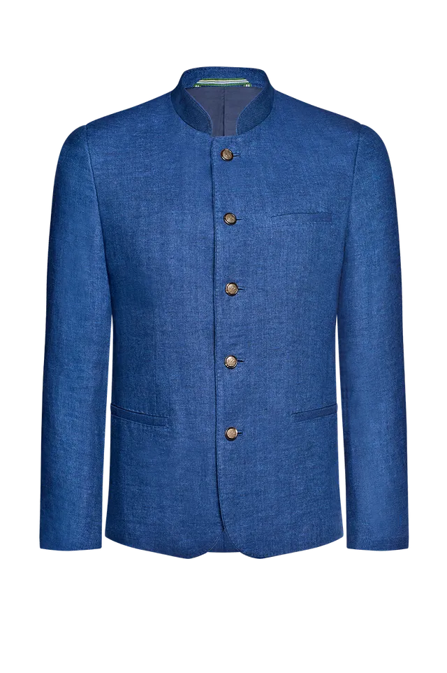 g-ssl-leinenjacke-mit-stehkragen-fischgrat-herren image 1