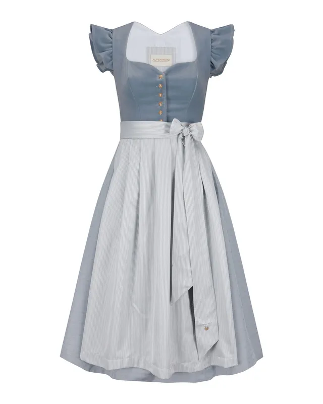 alpenherz-samtdirndl-mel-mit-abnehmbarem-arm-in-blaugrau image 1