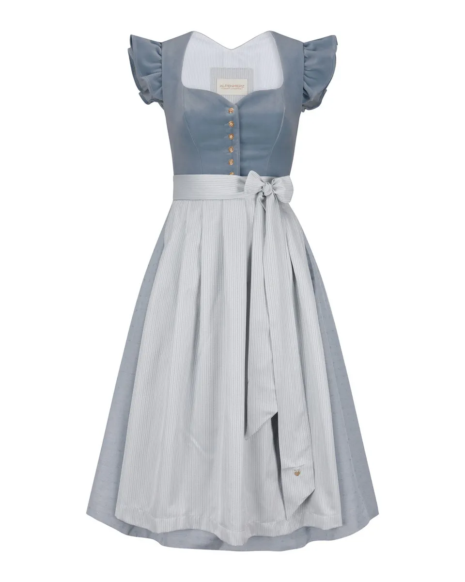 alpenherz-samtdirndl-mel-mit-abnehmbarem-arm-in-blaugrau image 1