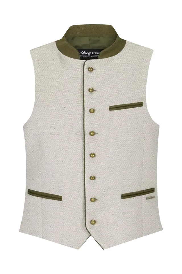 alpenherz-weste-jonas-trachtenweste-beige-oliv-herren image 1