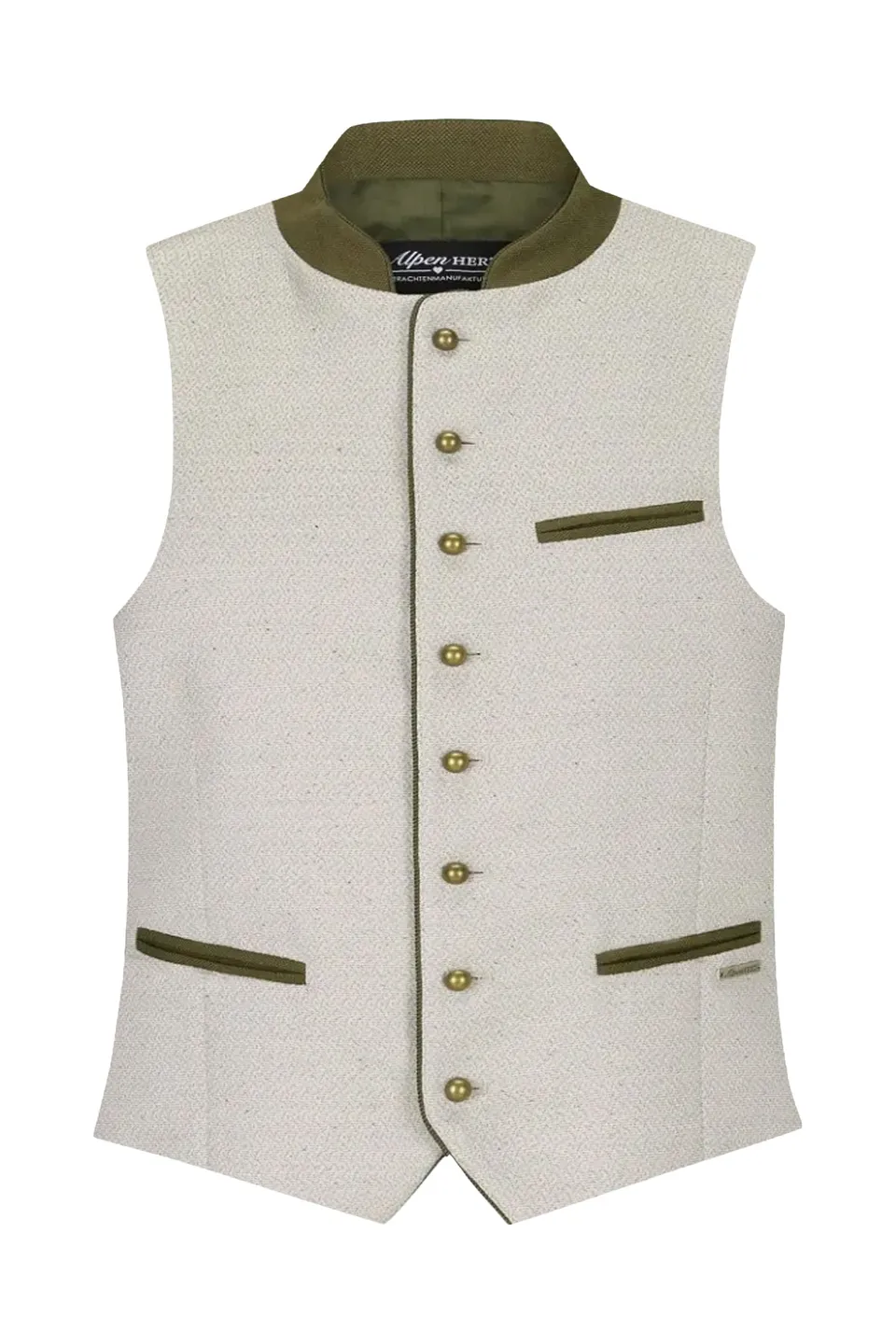 alpenherz-weste-jonas-trachtenweste-beige-oliv-herren image 1