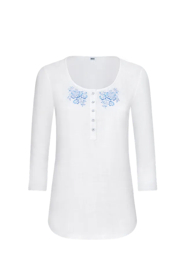g-ssl-model-shirt-damen-mit-flachstichstickerei-leinen-shirt image 1