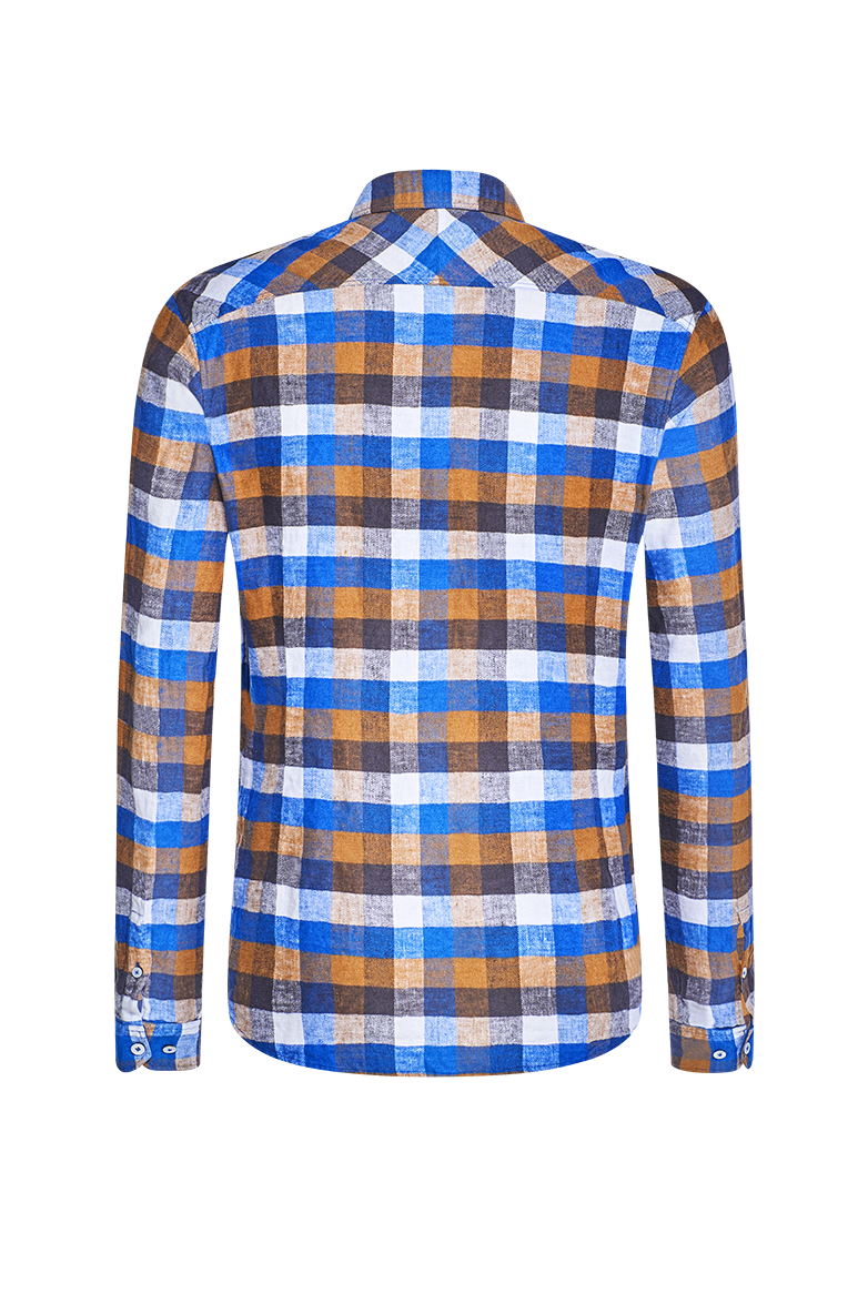 g-ssl-leinenflanell-freizeithemd-karo-in-blau-f-r-herren image 2