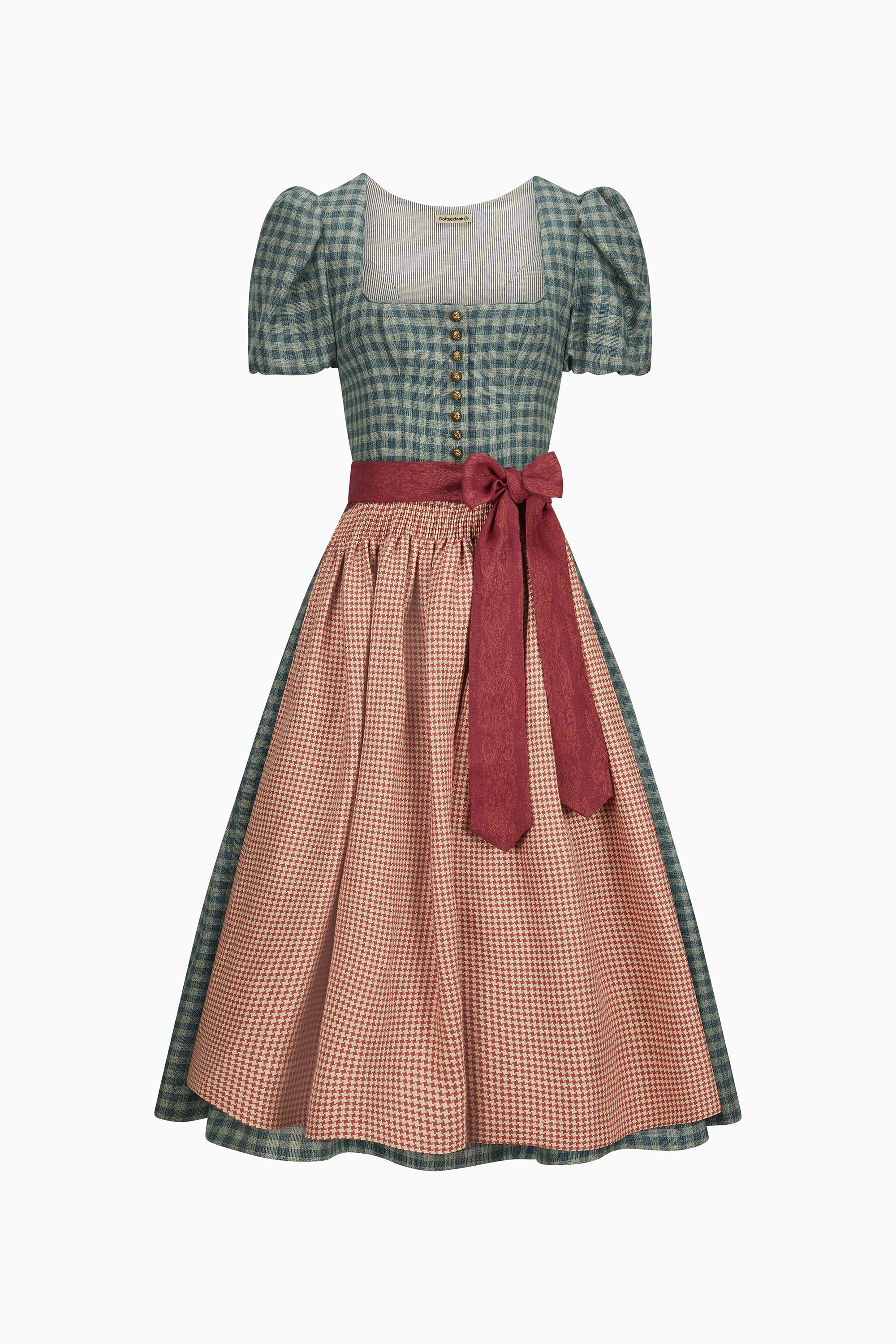 gottseidank-dirndl-laura-mit-geradem-ausschnitt-und-kurzem-puffarm image 1