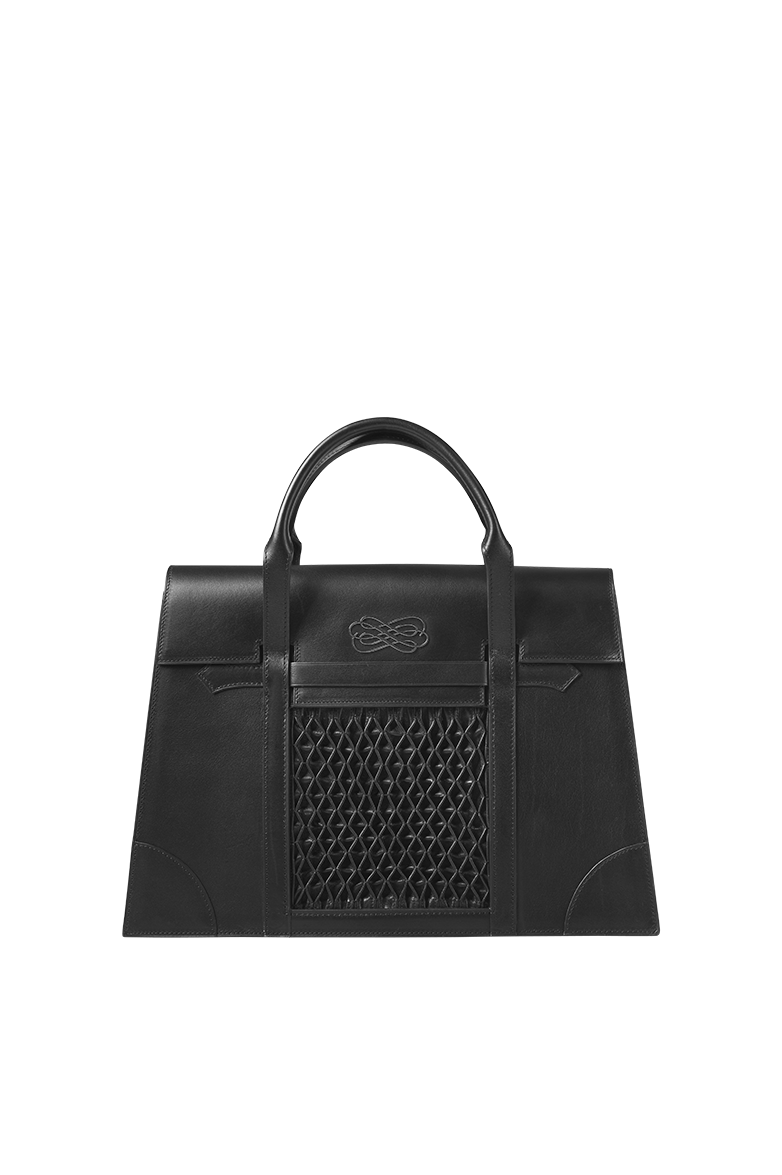 g-ssl-die-klassische-satchel-handtasche-glattleder-mit-smokarbeit image 1