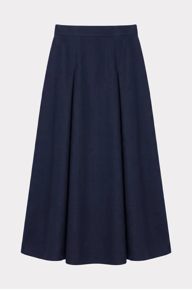 felicitas-damen-rock-rosina-84-cm-wollmischung-mit-quetschfalten image 1