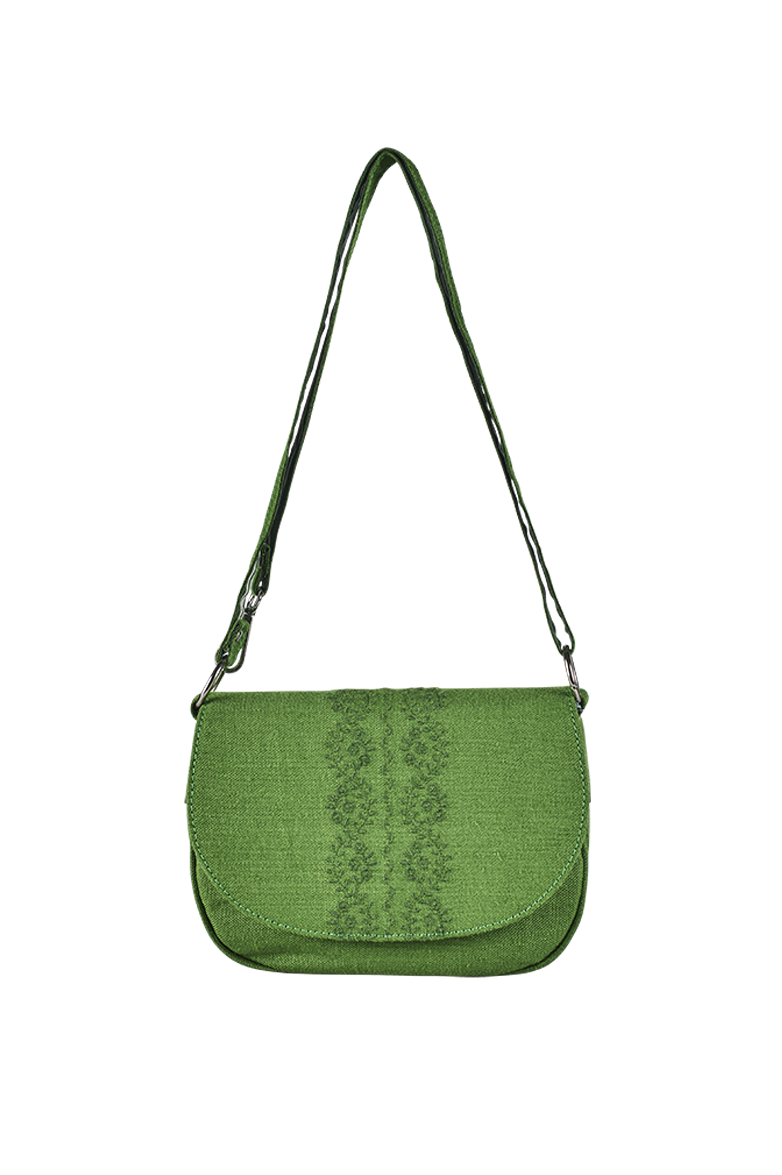 g-ssl-leinentasche-satteltasche-stickerei-gr-n image 1