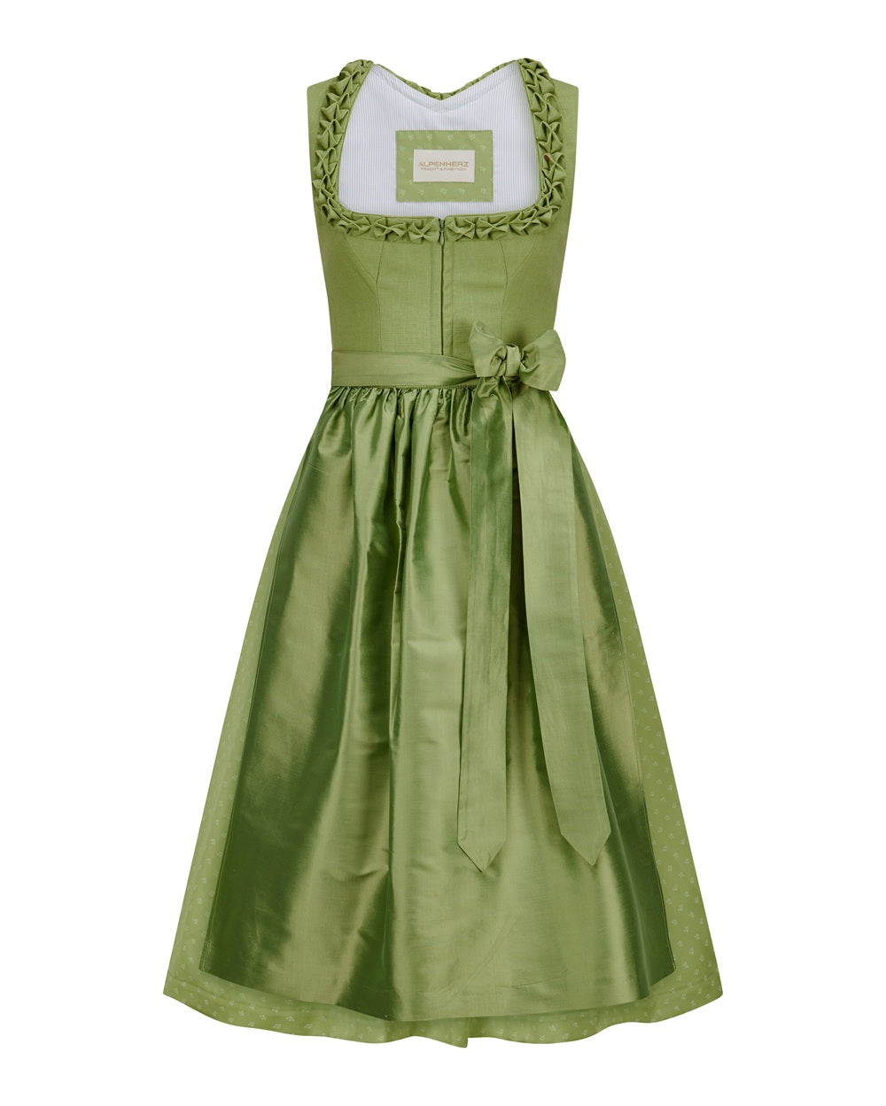 alpenherz-dirndl-ewelina-matchagreen-leinen-dirndl-75-cm image 1