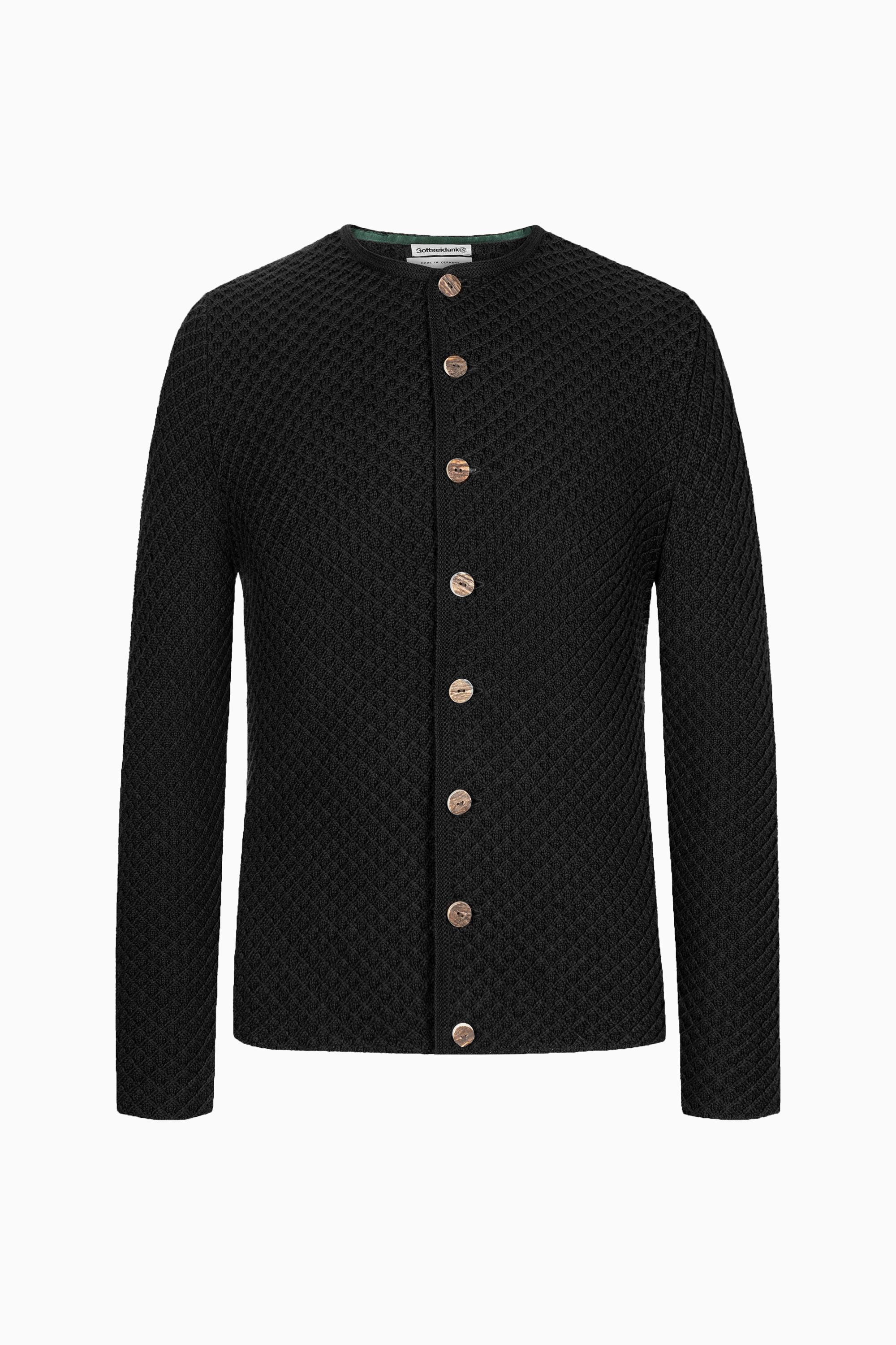 gottseidank-herrenstrickjacke-xaver-uni-im-waffelmuster-2 image 1