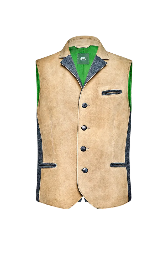 g-ssl-wintergilet-herren-hirschleder-gilet-braun-mit-seidenfutter image 1