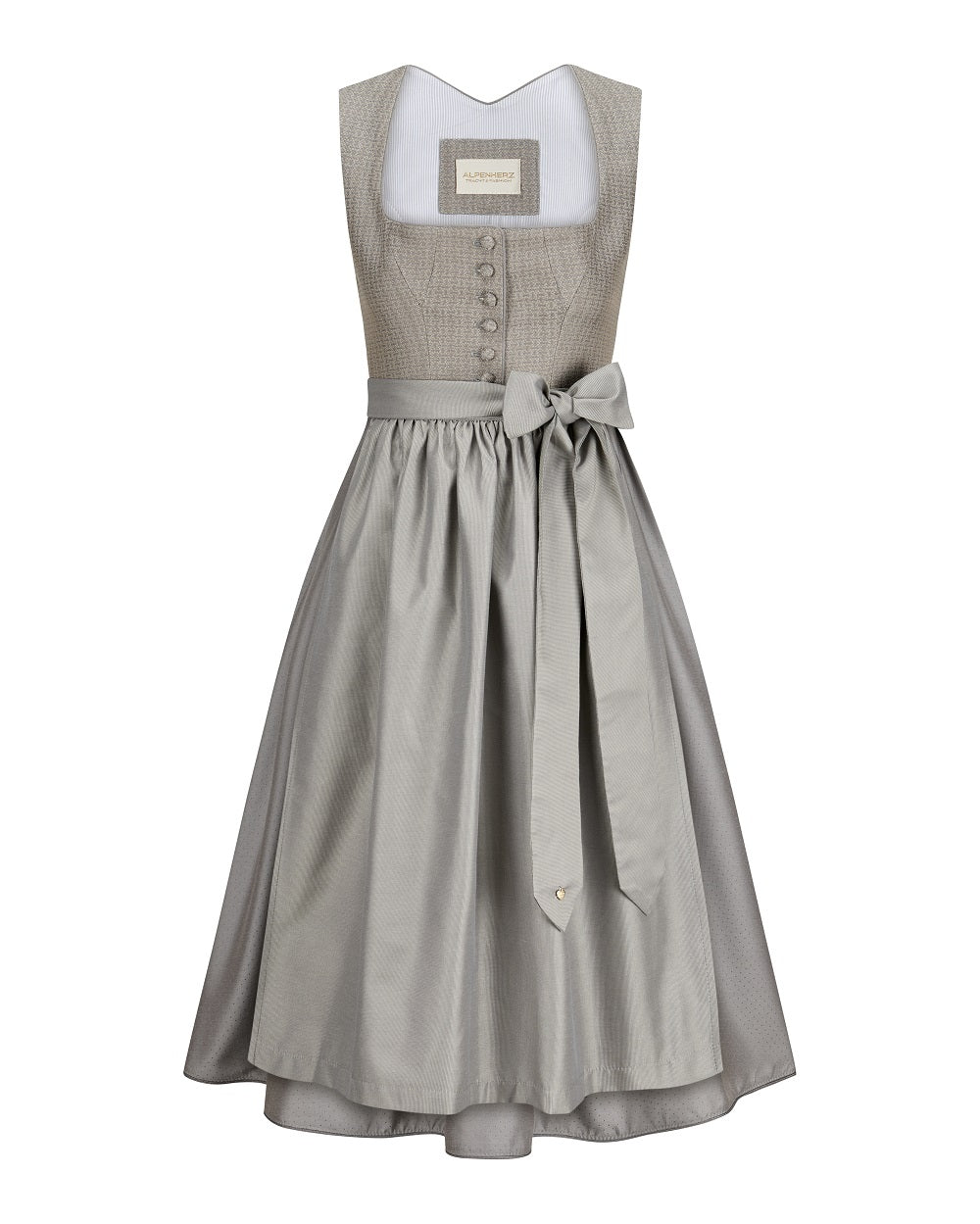 alpenherz-dirndl-greta-taupe-mit-knopf-jacquard-hochzeitsdirndl image 1