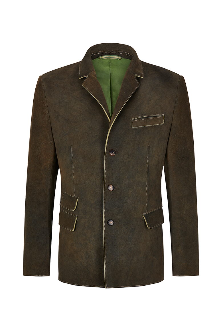 g-ssl-herren-hirschlederjacke-prachtvoll-braun-mit-seidenfutter-artikelnr-63009- image 1