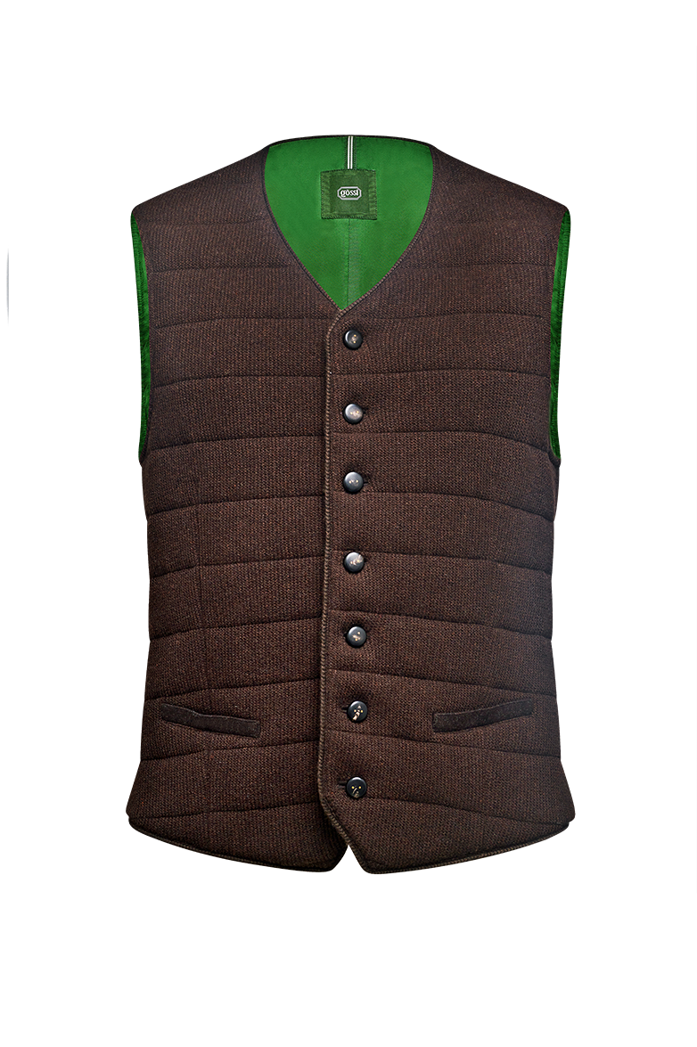 g-ssl-steppgilet-links-links-strick-wolle-seidenfutter-herren-braun image 1