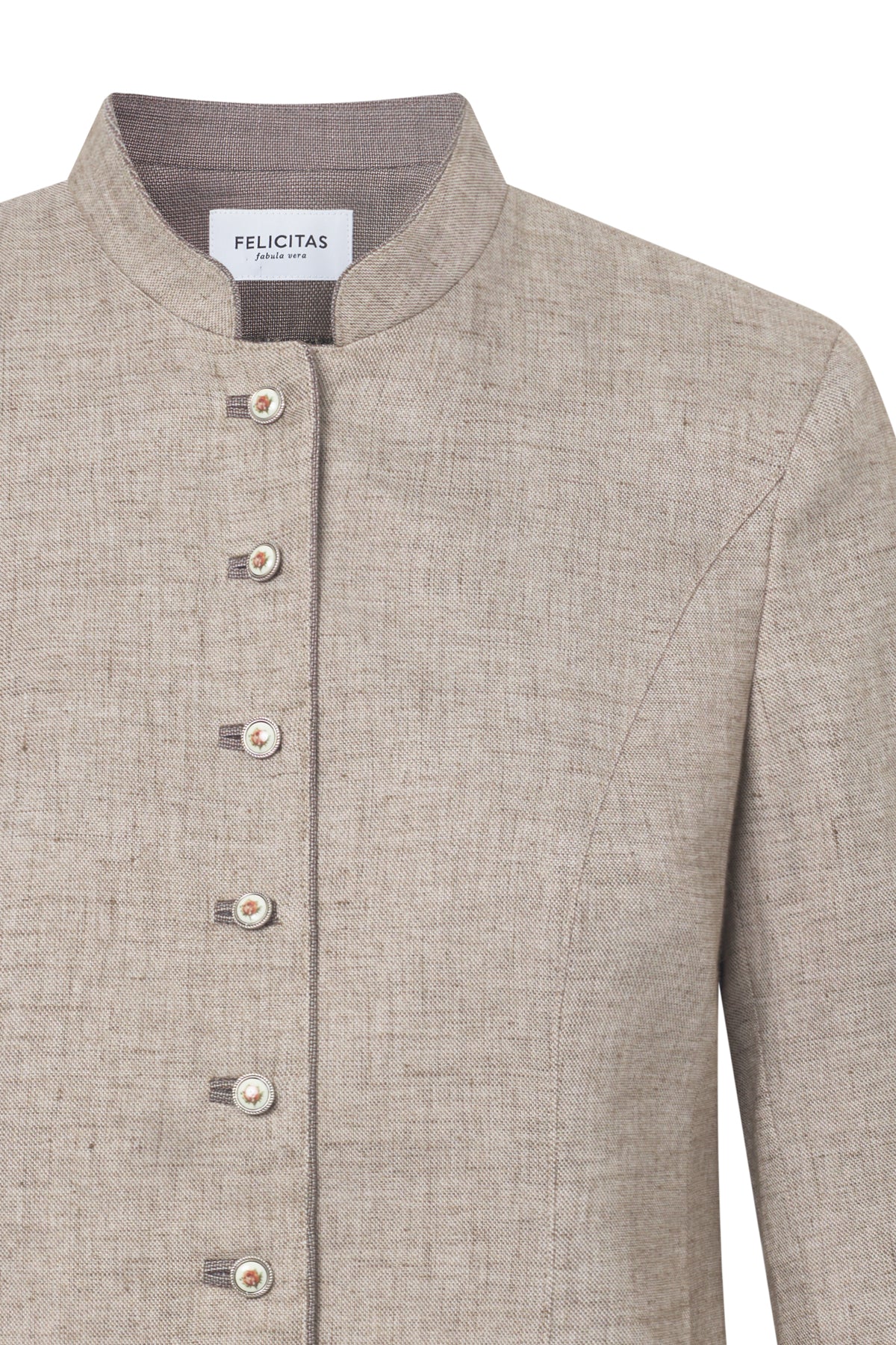 felicitas-damen-leinenjacke-jannika-mit-stehkragen image 3