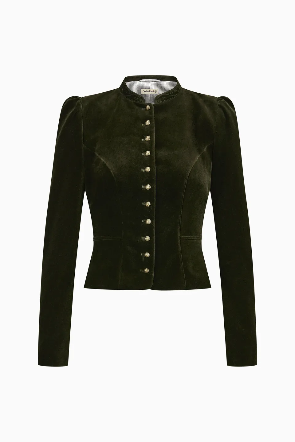 gottseidank-damenmiederjacke-belinda-aus-samt-mit-puffarm image 1
