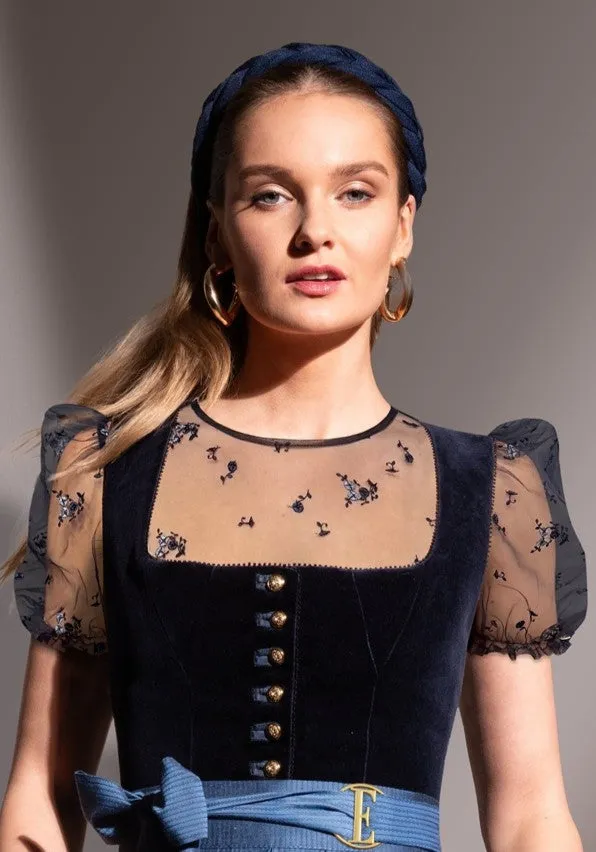 alpenherz-x-elle-bluse-kim-spitze-dunkelblau-puffarm-dirndlbluse image 1