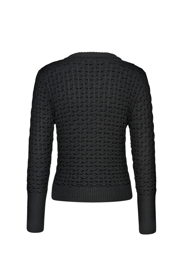 g-ssl-smok-strickjacke-damen-wolle-kaschmir-grau-schwarz image 2