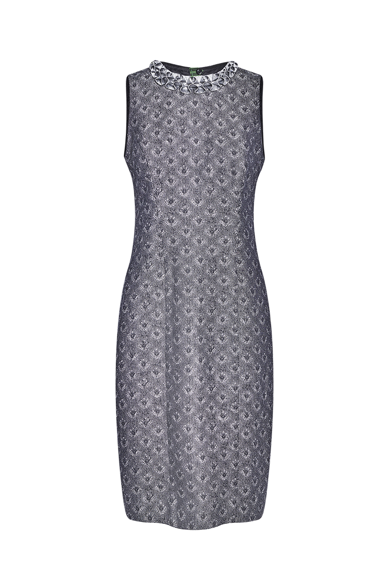 g-ssl-collier-kleid-etuikleid-grau-schwarz image 1