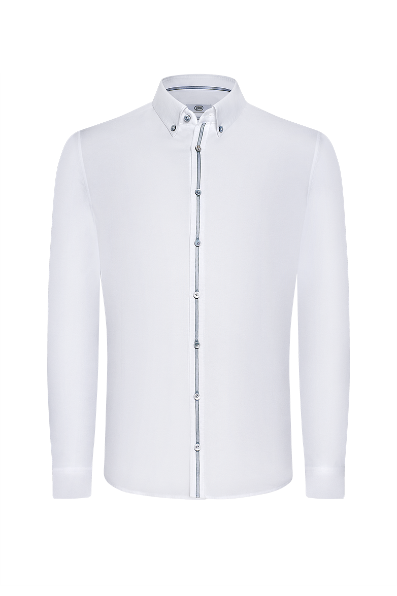 g-ssl-elastisches-oxfordhemd-herren-wei-baumwolle image 1