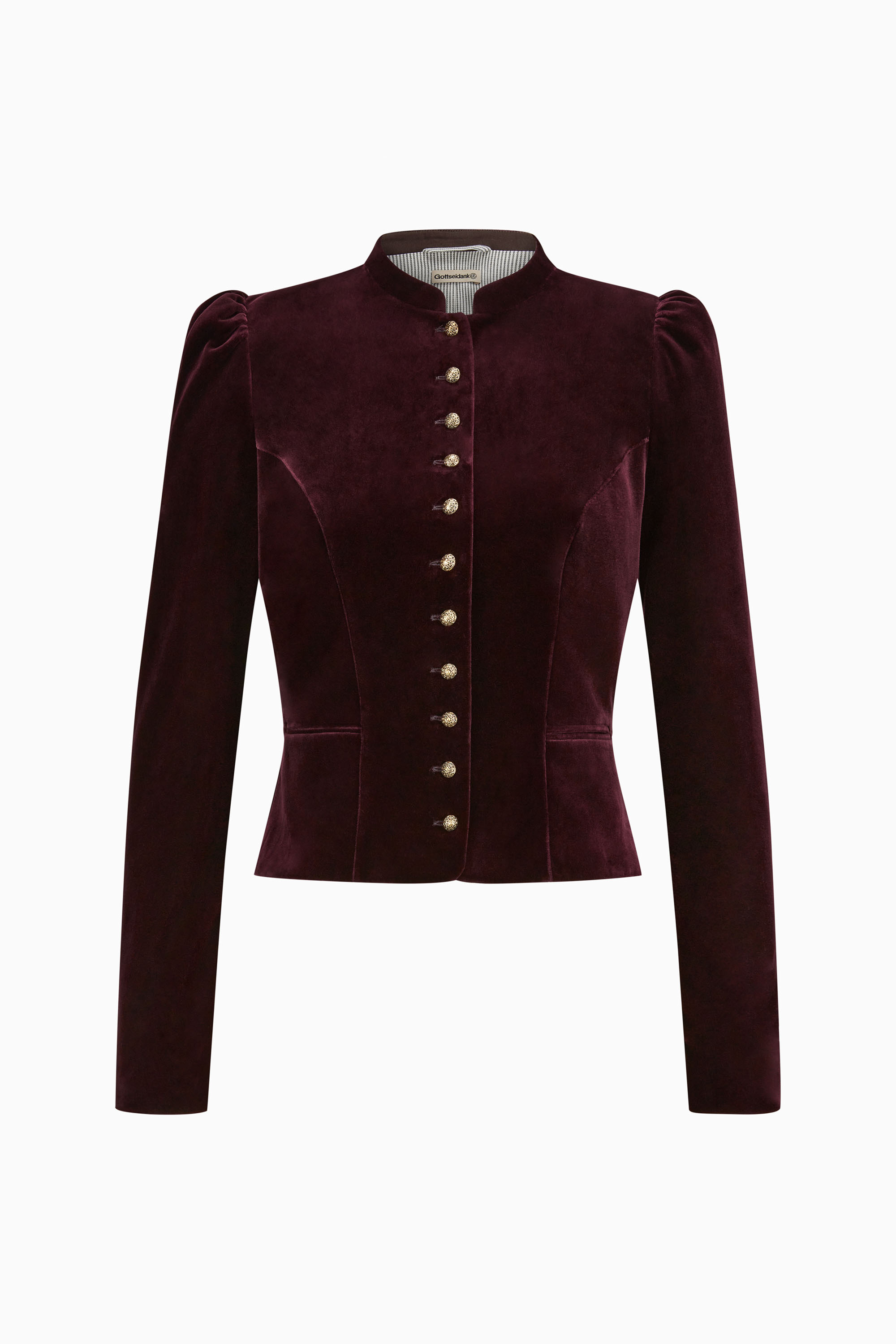 gottseidank-damenmiederjacke-belinda-aus-samt-mit-stehkragen image 1