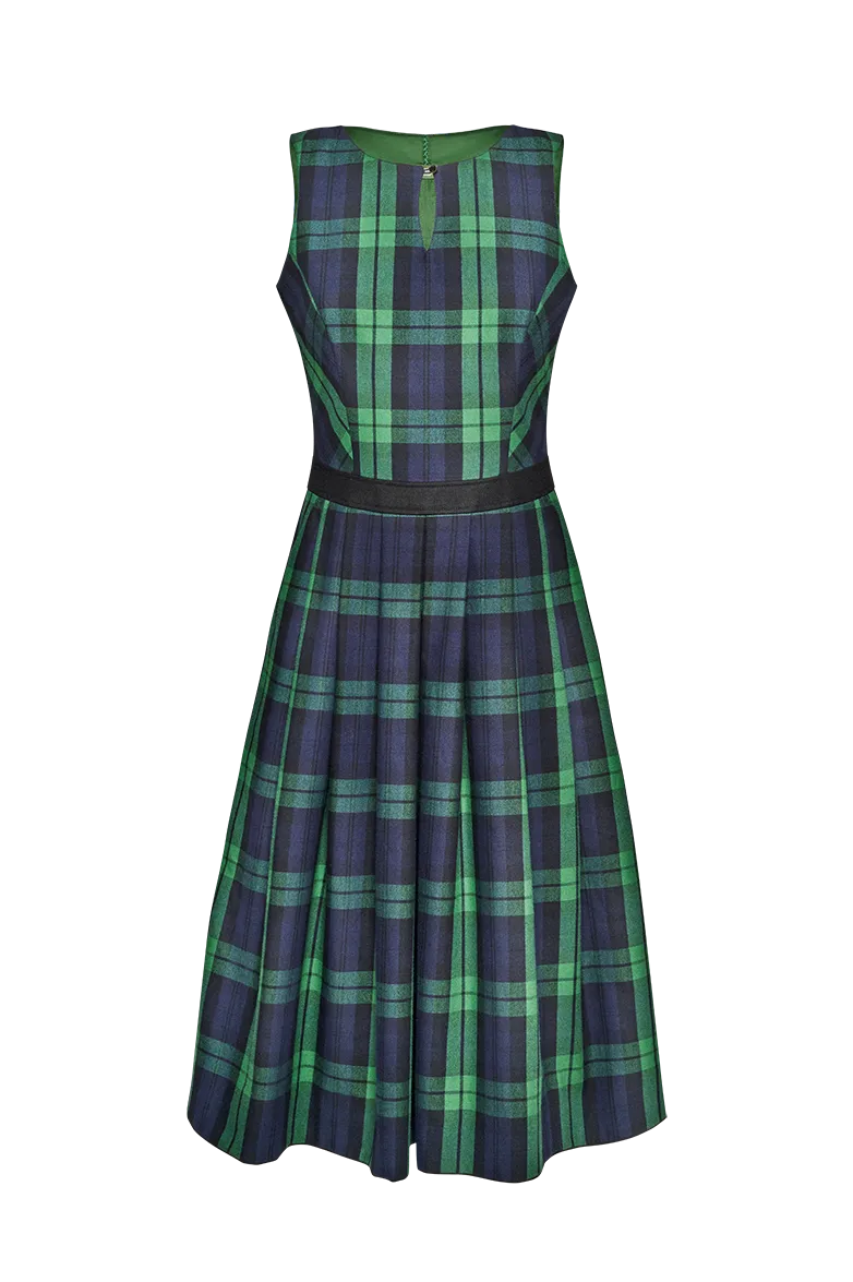 g-ssl-karo-kleid-damen-blau-aus-baumwoll-flanell image 1