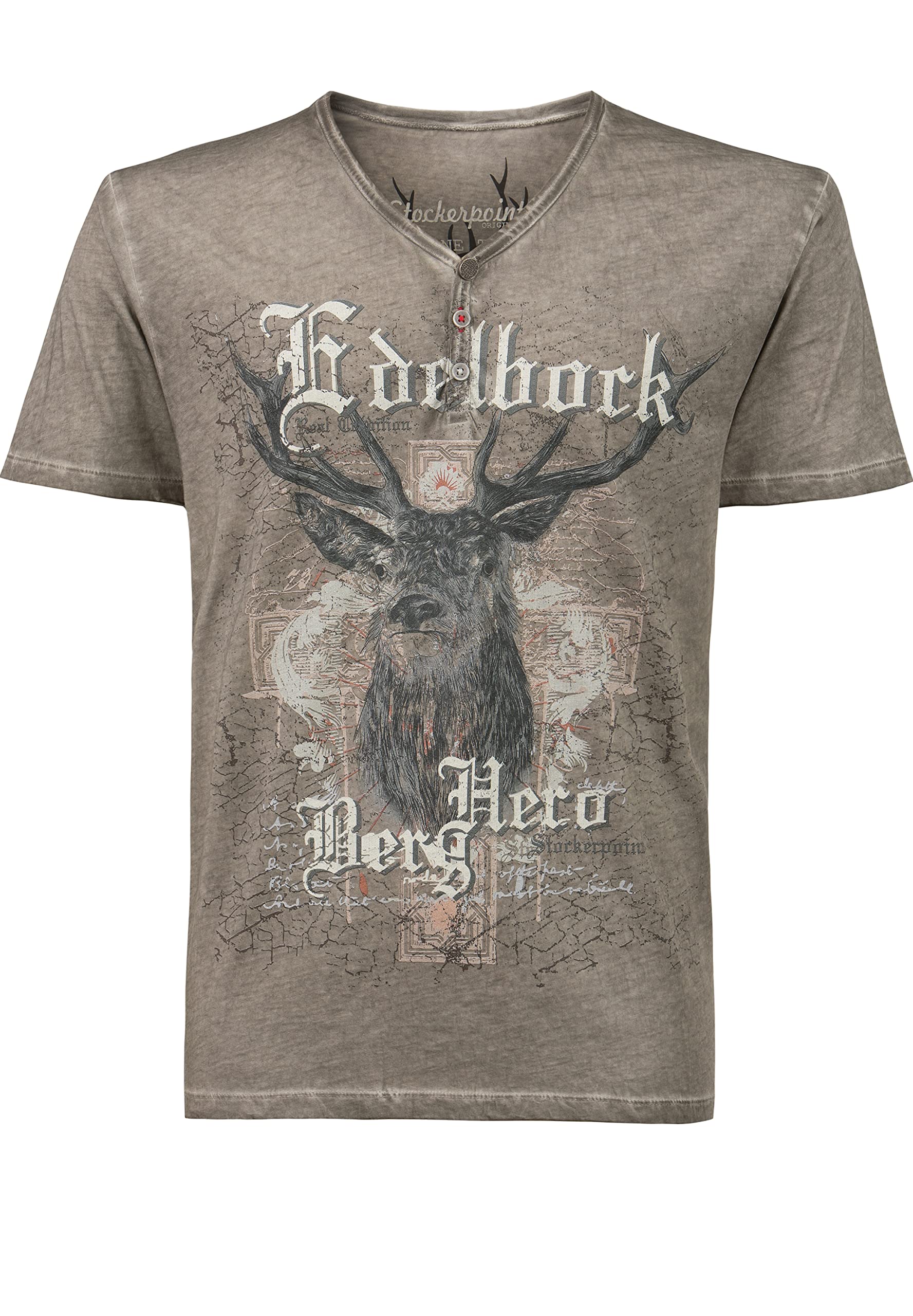 stockerpoint-herren-berghero-trachtenshirt-hirsch-print-v-ausschnitt image 1
