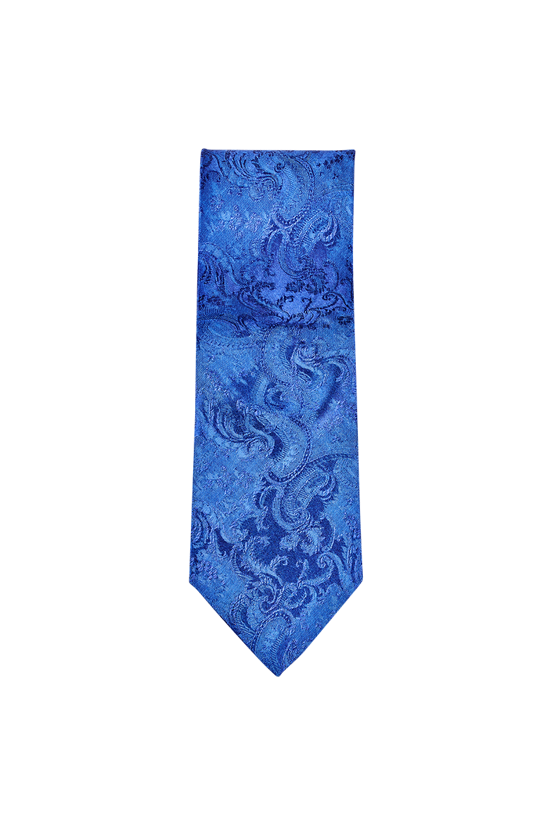 g-ssl-blaudruck-krawatte-jacquardseide-blau-schmal-herren image 1