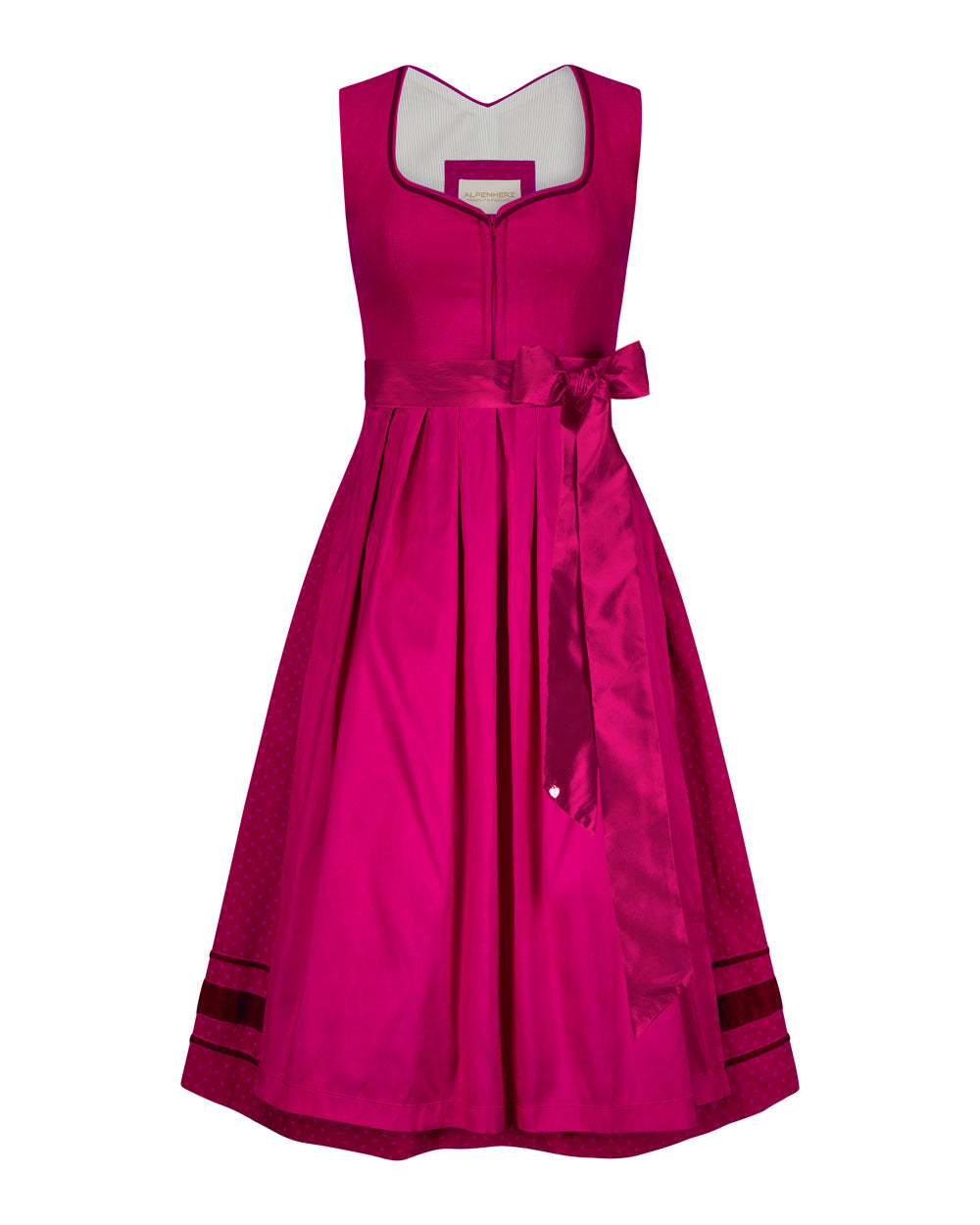 alpenherz-dirndl-marie-mit-abnehmbarem-fl-gelarm-in-fuchsia-1-dirndl-3-looks image 2