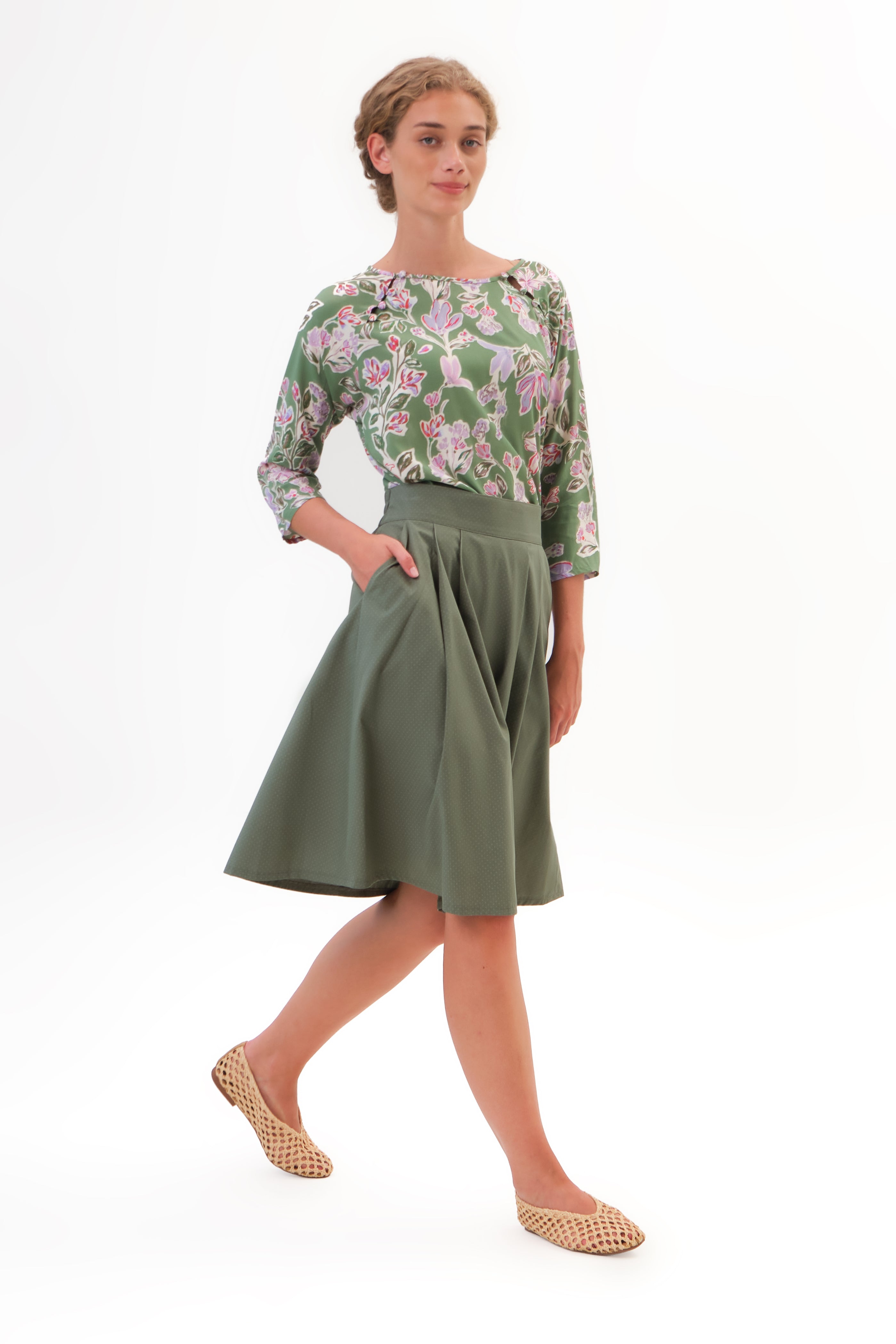 felicitas-rosa-damen-baumwollrock-64er-l-nge-schattendruck image 1