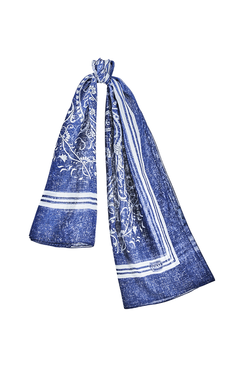 g-ssl-baumwolltuch-halstuch-blau-mit-lampasse image 1