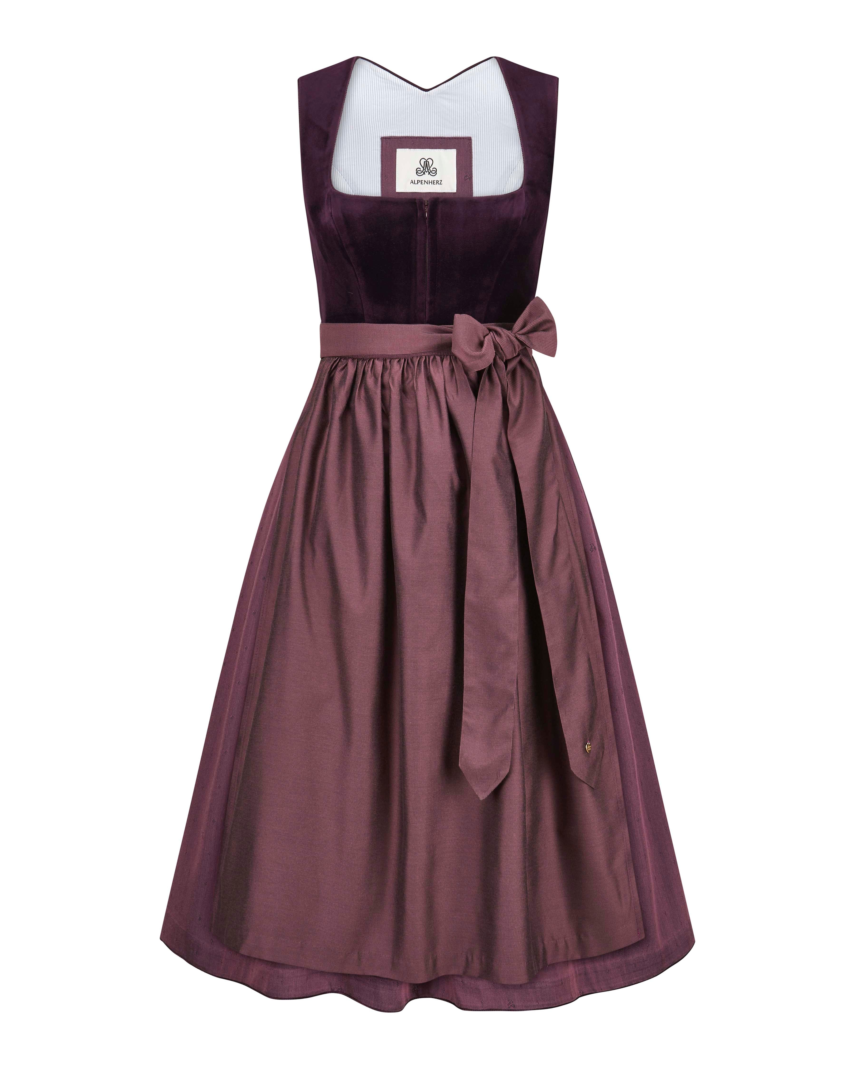 alpenherz-dirndl-clara-aubergine-samtmieder-mit-2-sch-rzen image 3