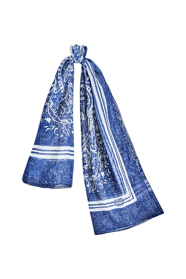 g-ssl-baumwolltuch-halstuch-blau-mit-lampasse image 1