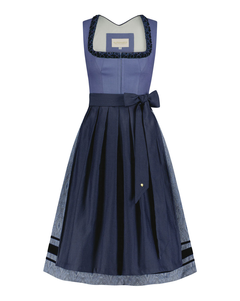 alpenherz-dirndl-katalina-kornblau-leinen-75-cm image 1