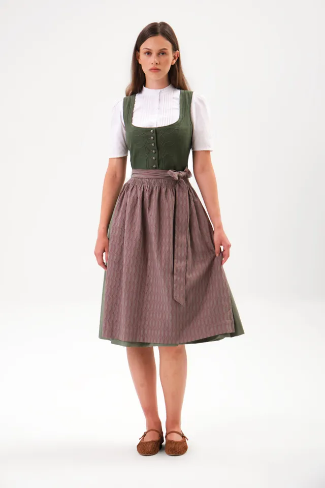felicitas-damen-dirndl-dolores-leinen-tannengr-n image 1