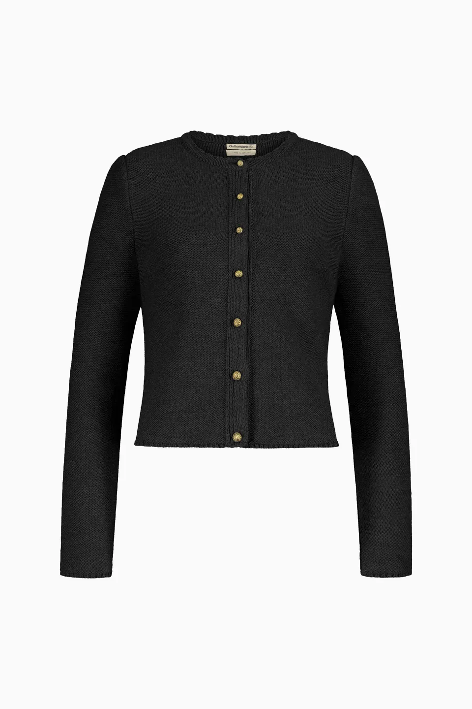 gottseidank-damenstrickjacke-mirl-stehkragen-mit-puffarm-2 image 1
