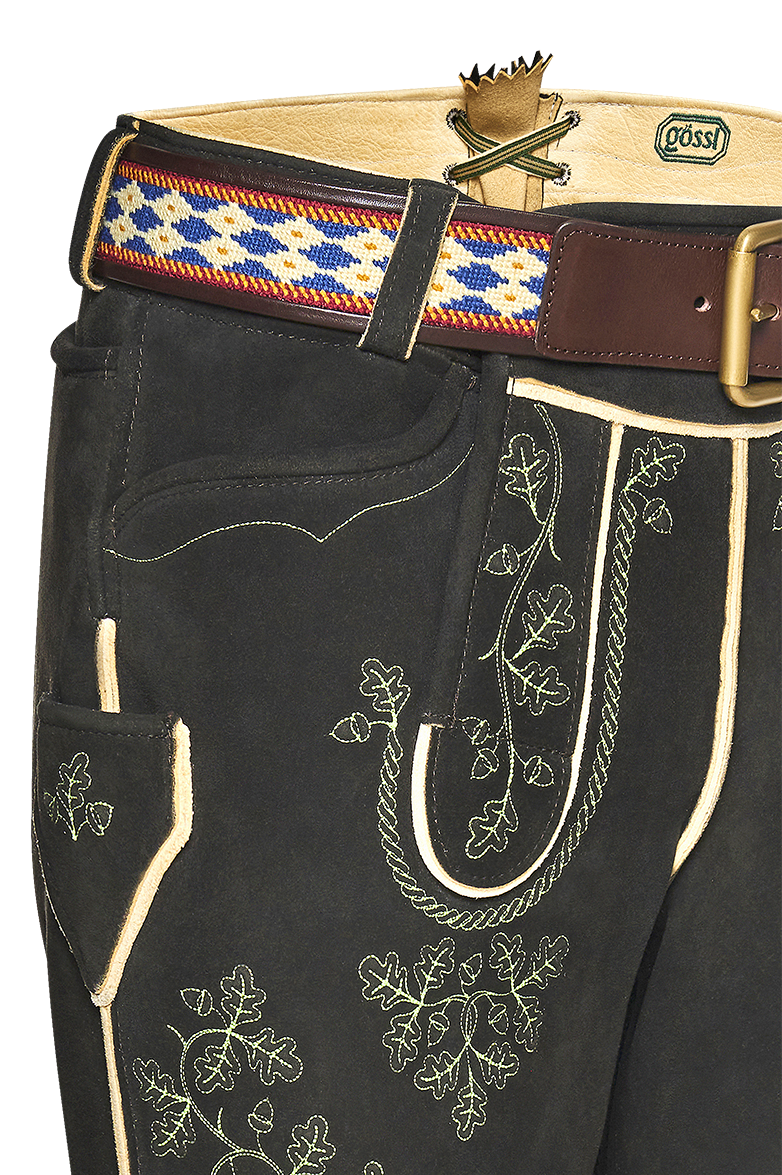 g-ssl-bayerische-lederhose-braun-hirschleder-mit-eichenlaub-stickerei image 4