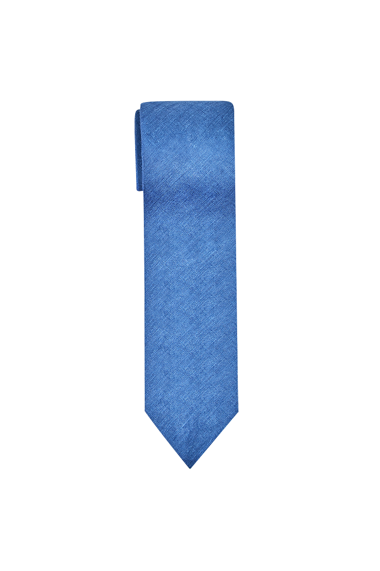 g-ssl-krawatte-blaudruck-blau-herren-trachtenkrawatte-leinen image 1