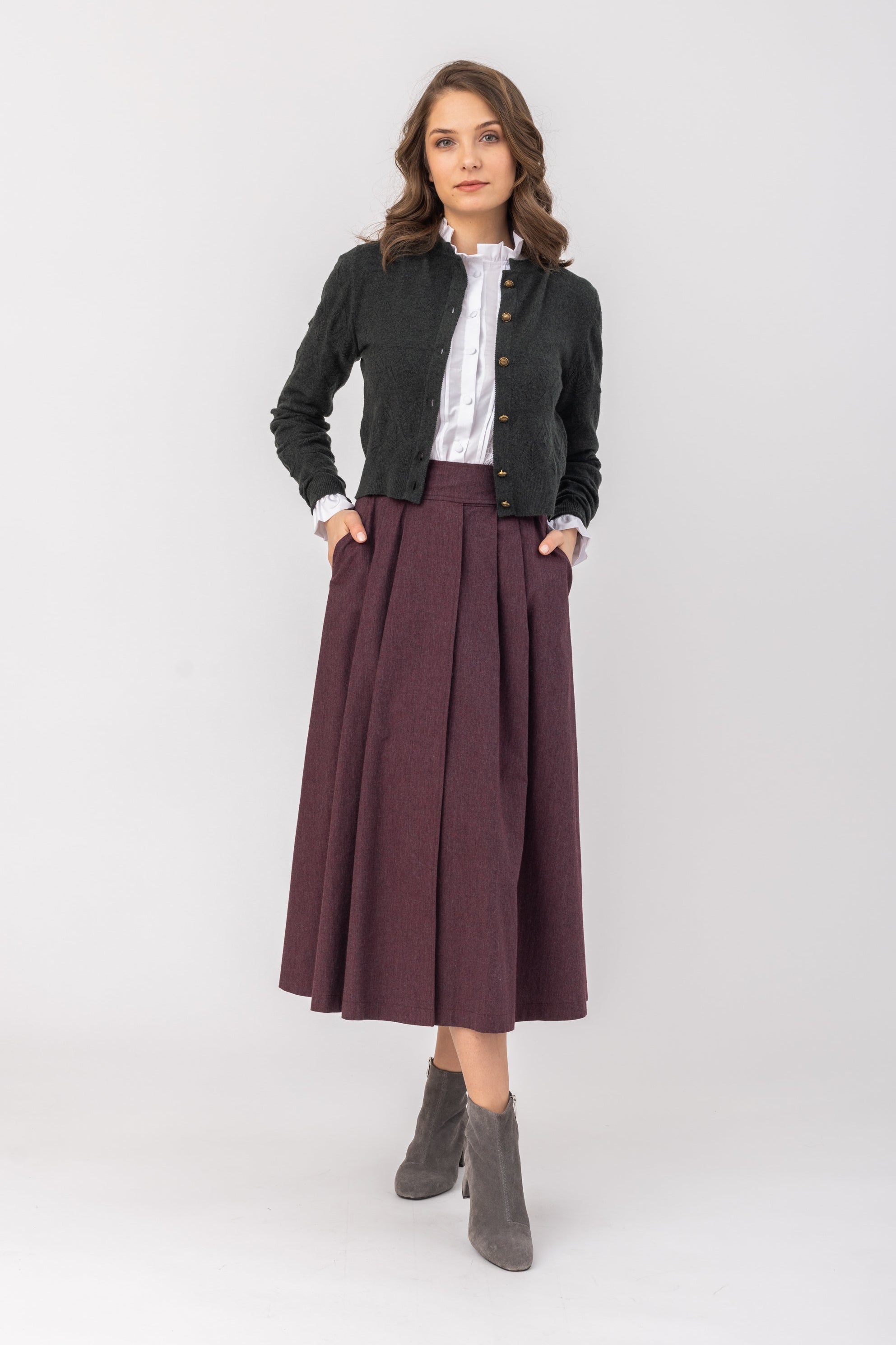felicitas-rada-damen-rock-baumwoll-cord-mit-knopfleiste image 1