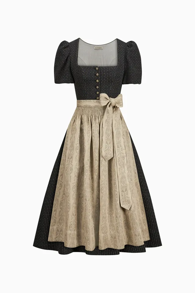 gottseidank-dirndl-laura-dirndl-mit-geradem-ausschnitt-und-kurzem-puffarm-2 image 1