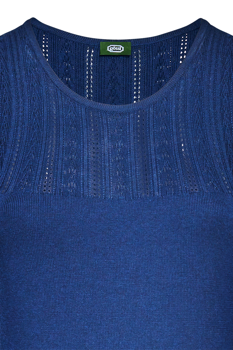 g-ssl-tailliertes-strickkleid-damen-baumwolle-blau-ajourmuster image 3