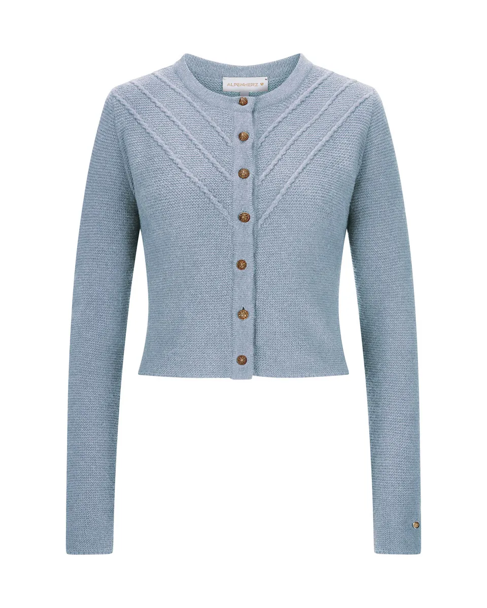 alpenherz-strickjacke-elanie-trachtenjacke-hellblau-mit-goldkn-pfen image 1