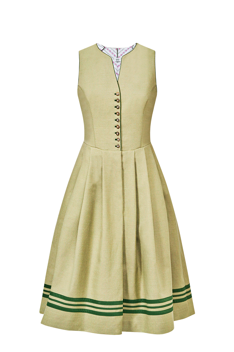 g-ssl-j-gerleinen-dirndl-70-cm-hochgeschlossen-mit-hornkn-pfen image 1