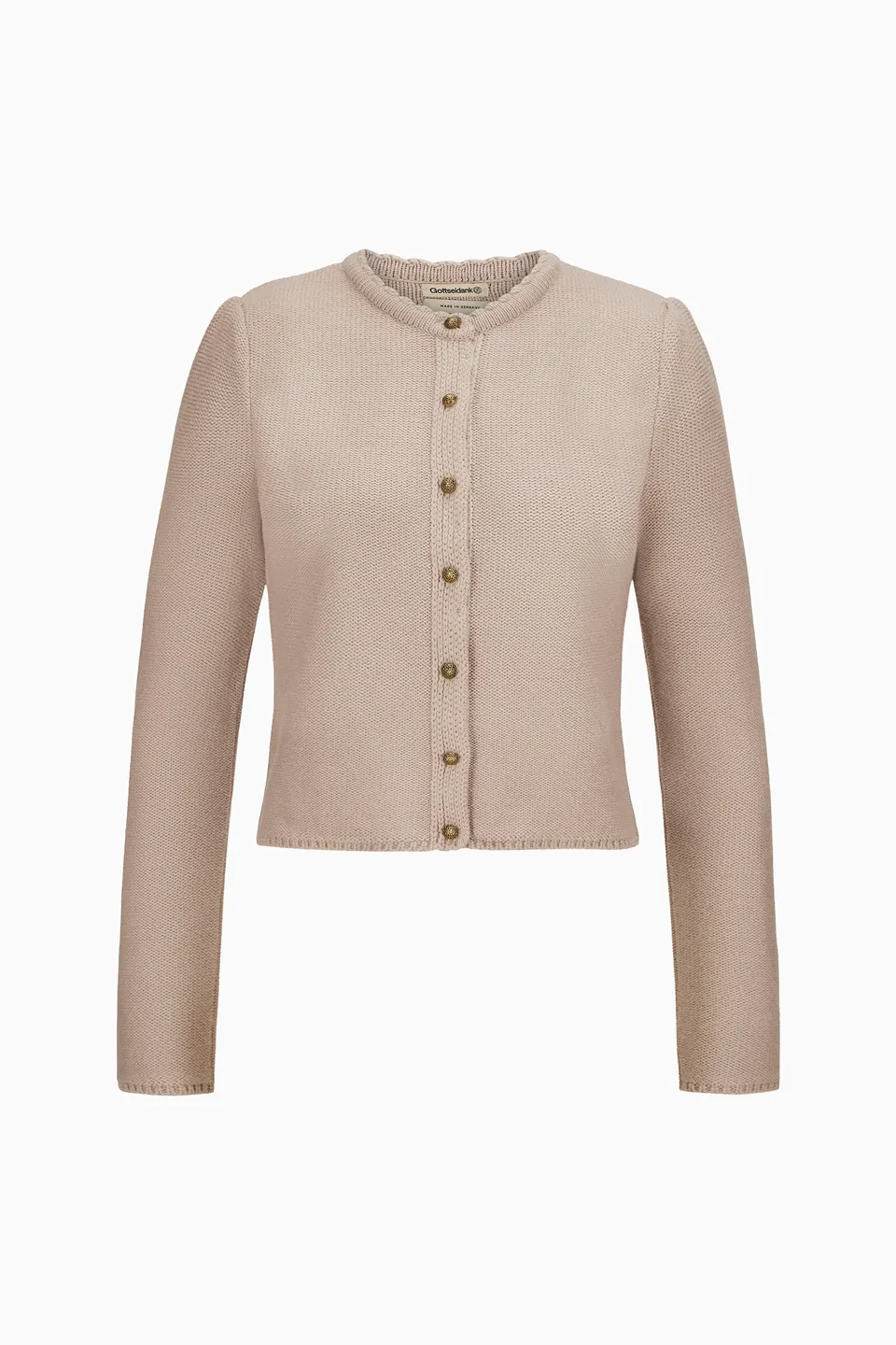 gottseidank-damenstrickjacke-mirl-stehkragen-und-puffarm image 1