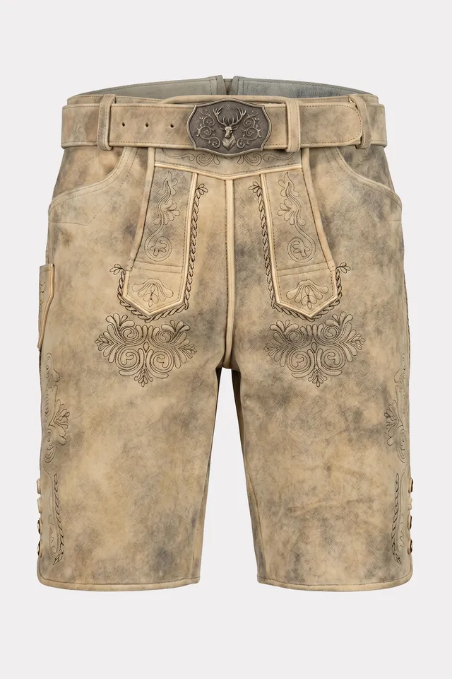 felicitas-herren-lederhose-louis-kurz-echtleder-mit-stickerei image 1