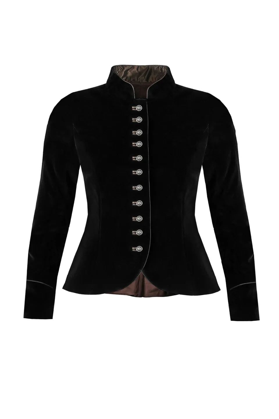 alpenherz-janker-christl-samt-trachtenblazer-damen-schwarz image 1